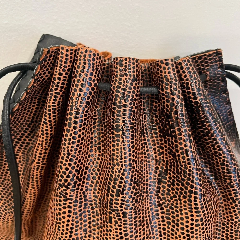 Textured Drawstring Bag - Picture 2 of 9